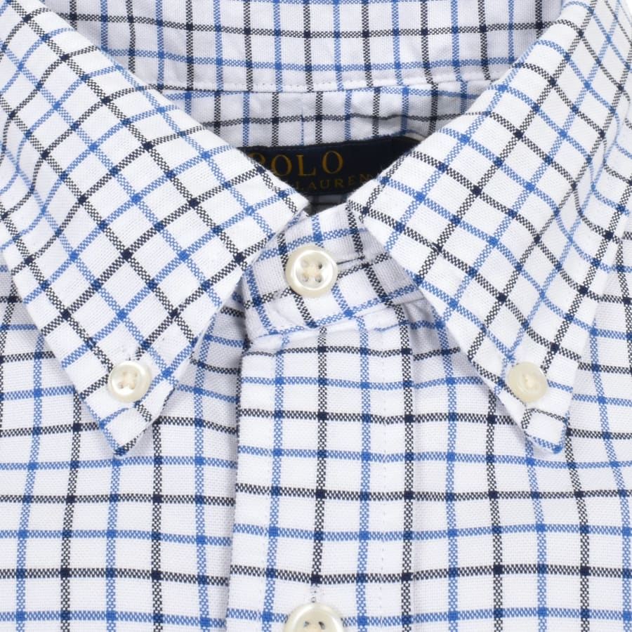 Ralph Lauren Check Long Sleeved Shirt White | Mainline Menswear